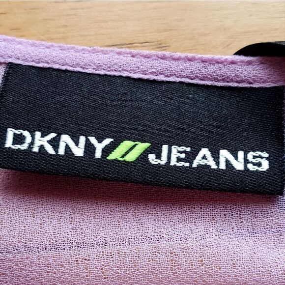 🔹️DKNY Jeans Lavender Sheer Tunic Cover-up/Blouse Small - Picture 10 of 12